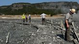 Yellowstone hydrothermal blasts rocks in sky, scaring tourists