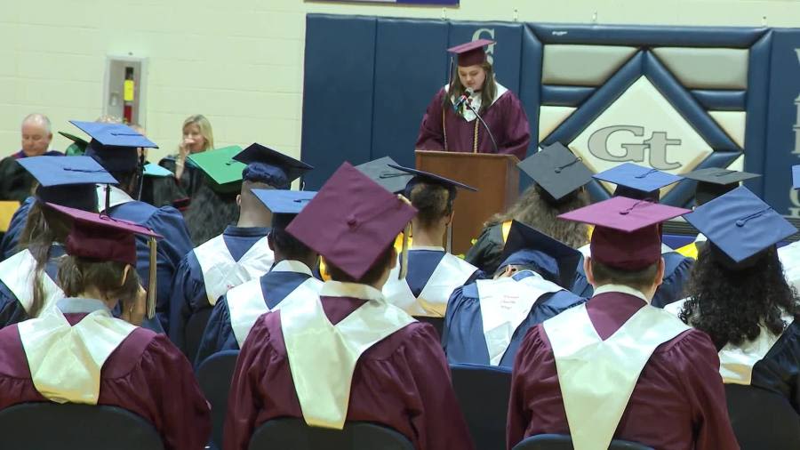 Columbia County Summer School graduates walk the stage