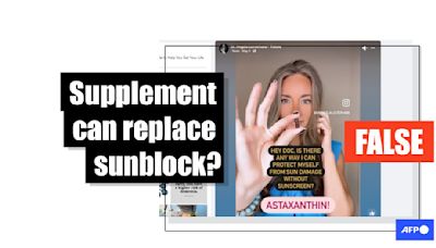 Claims of pills offering 'internal sunscreen' are unproven