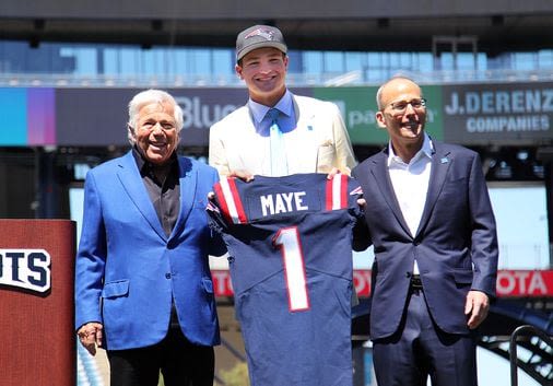 New Patriots quarterback Drake Maye arrives at Gillette Stadium ‘ready to take on anything’ - The Boston Globe