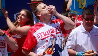 Joey Chestnut takes on rival challenge after being barred from Nathan’s Famous International Hot Dog Eating Contest