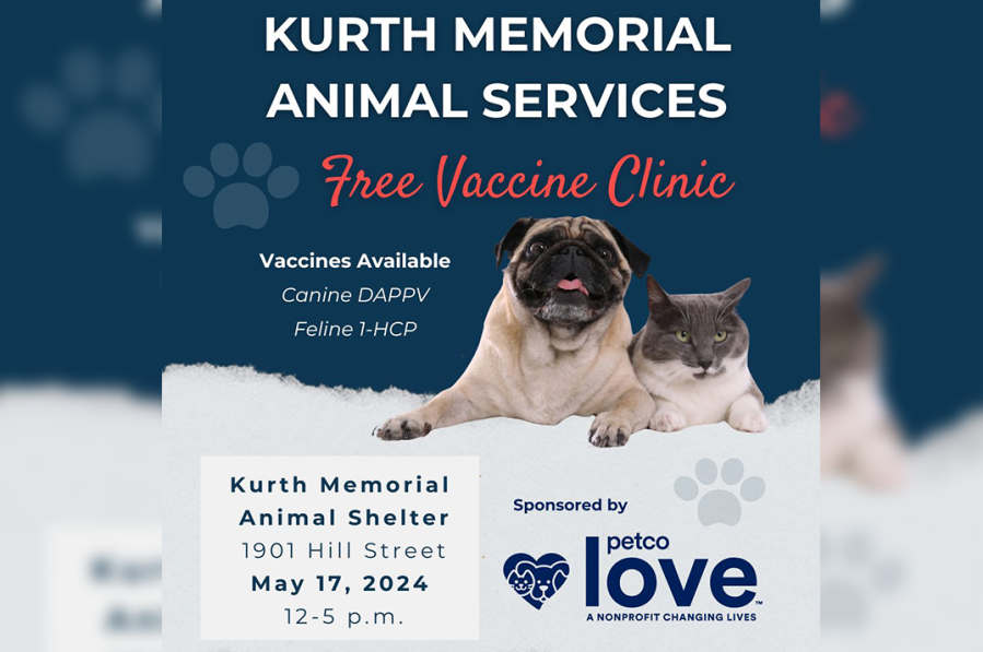 Kurth Memorial Animal Shelter to hold free pet vaccine clinic