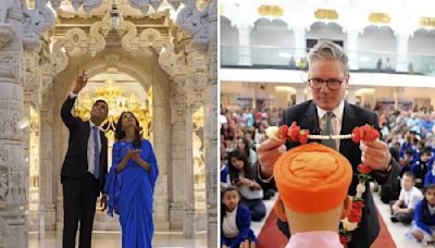 UK General Election: Sunak and Starmer woo Hindu voters at temples in final campaign push