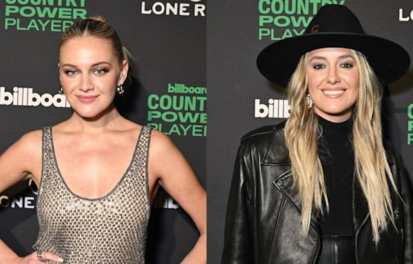 Lainey Wilson Puts Edgy Spin on Cowboy Core in Biker Jacket and Kelsea Ballerini Shimmers in Fishnet Dress at Billboard’s...