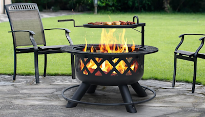 This classy fire pit is nearly 50% off for 4th of July and doubles as a grill