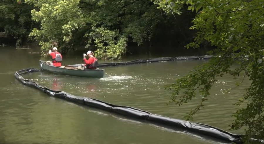 Litter collection device installed in Jefferson County creek