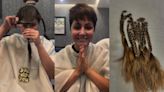 Hina Khan chops off her hair, uses it to make a wig as she documents her breast cancer journey - watch video