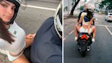 Emily Ratajkowski Rides a Motorcycle in Teeny-Tiny White Hot Shorts