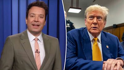 Jimmy Fallon says Trump needs a ‘shock collar’ to stay awake at ‘hush money’ trial