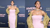 Tracee Ellis Ross Goes Strapless in Pink Marni Dress and Trenchcoat for ‘American Fiction’ Screening