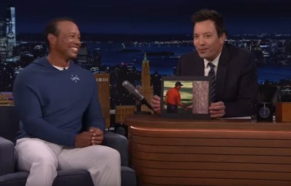 Tiger Woods explains viral Masters tree meme on Jimmy Fallon's 'Tonight Show'