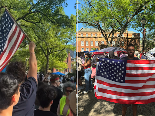 Rutgers students who stood up to anti-Israel protests with USA chant speak out: ‘Fed up with anti-Americanism'