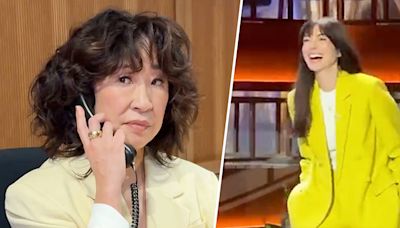 Sandra Oh reenacts funny ‘Princess Diaries’ scene for Anne Hathaway