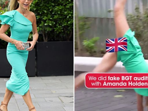 Britain's Got Talent star Amanda Holden, 53, accidentally FLASHES fans in dress