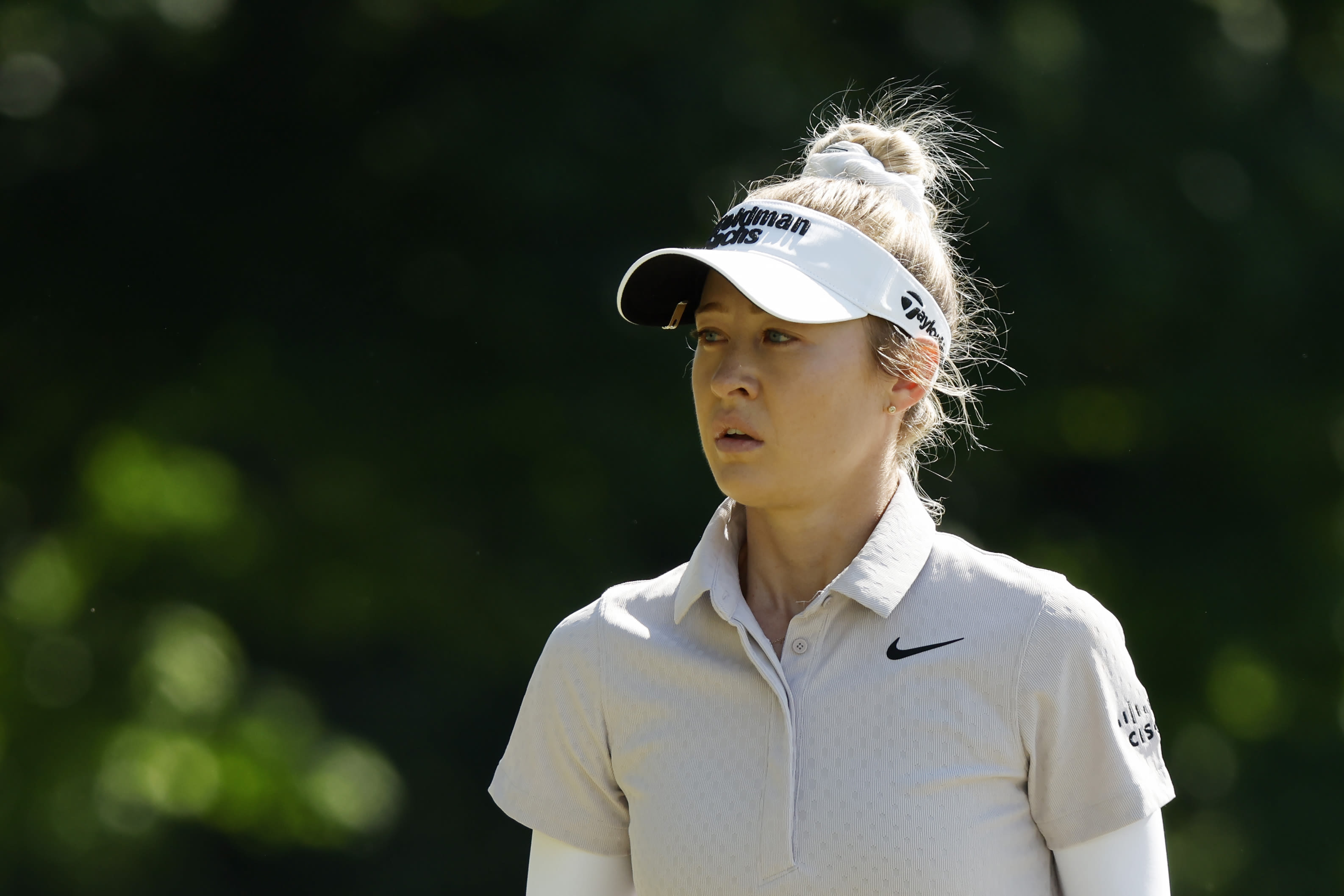 Nelly Korda's hopes of a second major in 2024 virtually disappear after carding a 10 at the Women's US Open