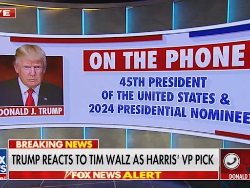 Trump says he's "thrilled" with Tim Walz as Harris VP pick