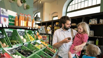 I'm an American mom living in Germany. There's less variety to choose from at the grocery store and they all close on Sunday.