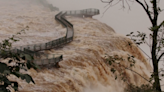 World-famous waterfall roars to life with flow 10 times greater than usual