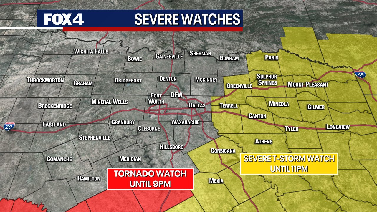 Dallas Weather: Tornado Watch canceled for majority of North Texas