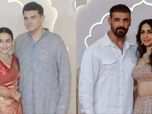 Vidya Balan-Siddharth Roy Kapur, John Abraham-Priya Runchal attend Anant Ambani and Radhika Merchant's wedding