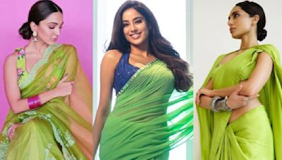 Janhvi Kapoor, Kiara Advani, and Sobhita Dhulipala: 3 celeb-inspired ways to pull off a neon green saree with utmost grace