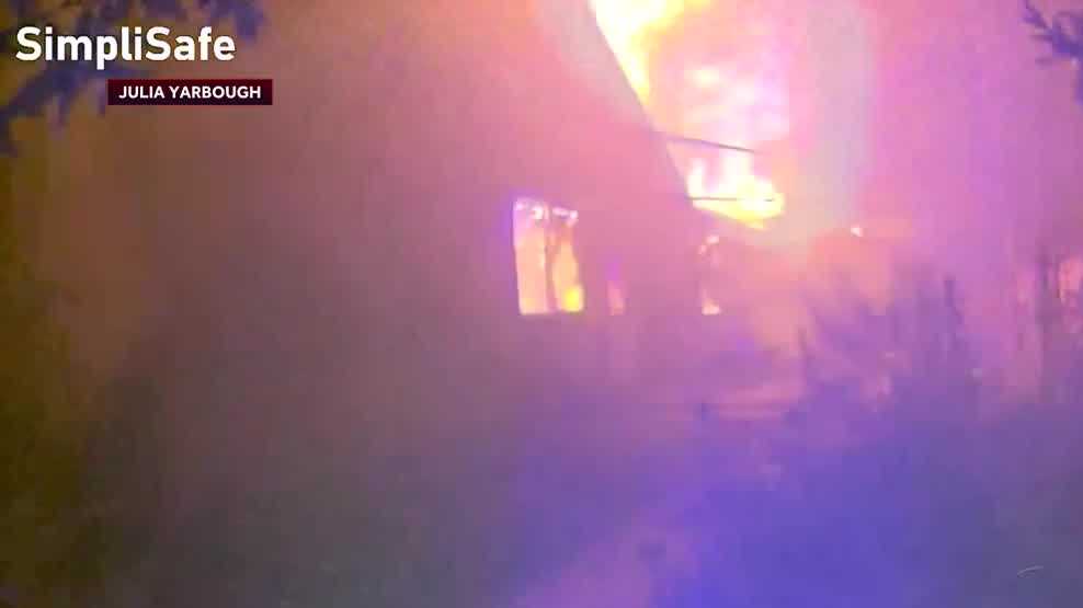 Butte County homeowner watches Park Fire burn property on home surveillance camera