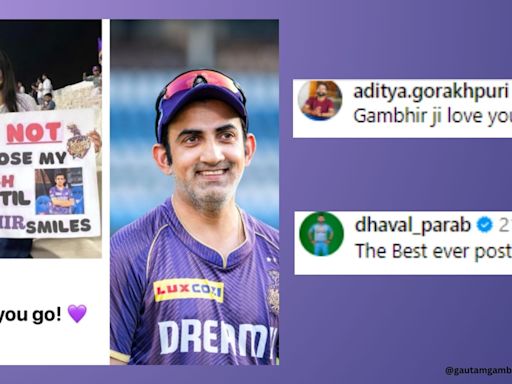 IPL 2024: Gautam Gambhir fulfils fangirl’s wish with Instagram post, melts hearts
