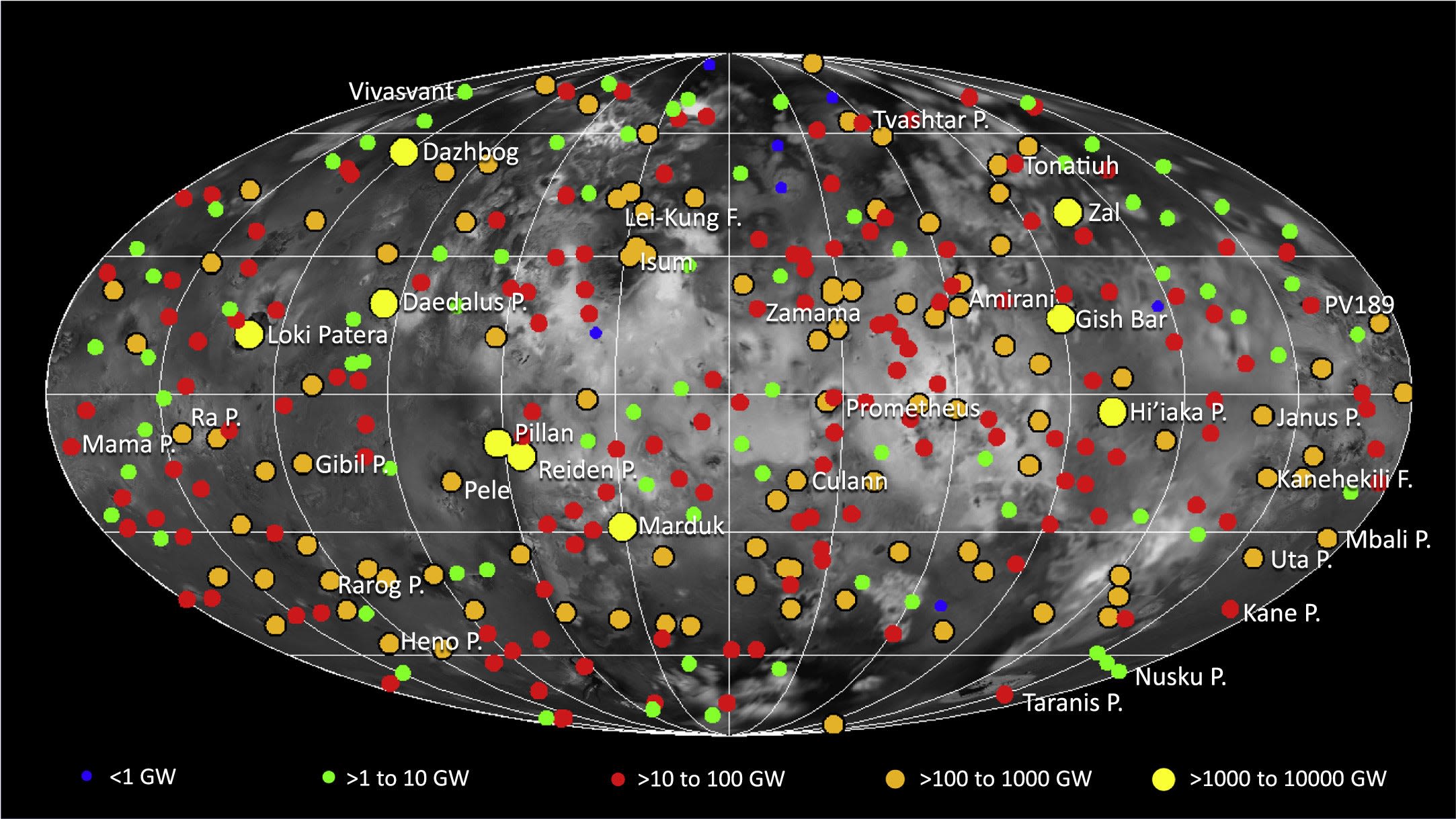 First-of-its-kind map of Io’s volcanoes hints at subsurface magma ocean