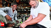 Cobbler rejects Rs 10 lakh offer for slippers stitched by Rahul Gandhi | India News - Times of India