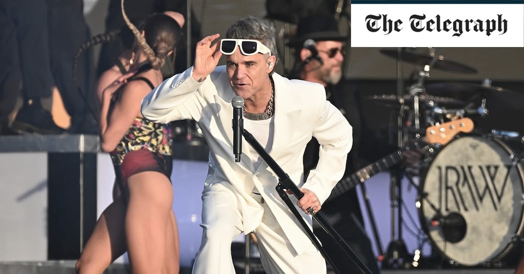 Bizarre and bawdy proof that Robbie Williams is still a great showman