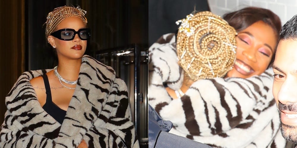 Rihanna Rocks Zebra Print During Night Out With Bestie Melissa Ford