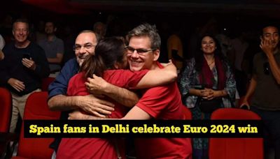 Spain fans in Delhi celebrate Euro 2024 win