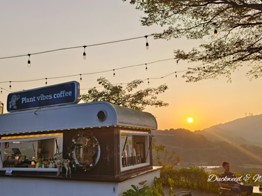 台南關子嶺秘境 山裏 露營風咖啡店 眺望無敵山景夕陽