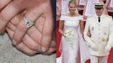 Looking Back at Princess Charlene and Prince Albert II of Monaco’s Wedding: The 3-Carat Engagement Ring, Armani Wedding...