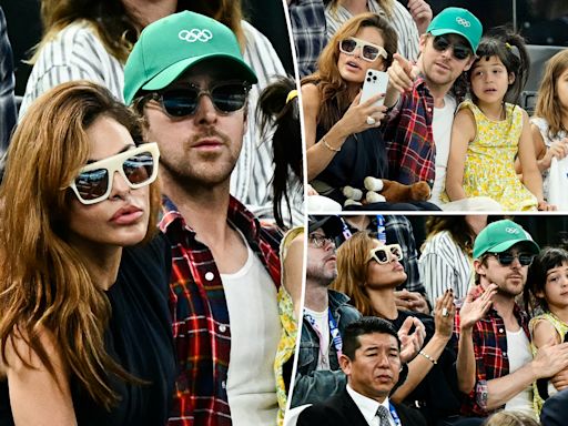 Ryan Gosling and Eva Mendes make rare public appearance at Paris Olympics