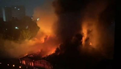 Kolkata's Dumdum Shrouded in Black Smoke As Massive Fire Breaks Out At Warehouse, 30 Tenders On Spot- VIDEO