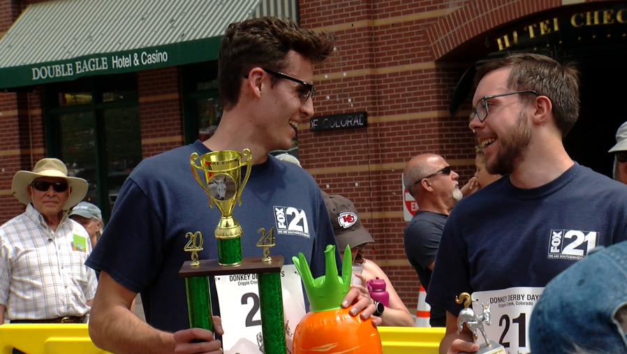 FOX21 team finishes 3rd in Cripple Creek Donkey Derby