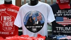 Trump fist-pump shirts in merch spotlight at Republican confab | FOX 28 Spokane