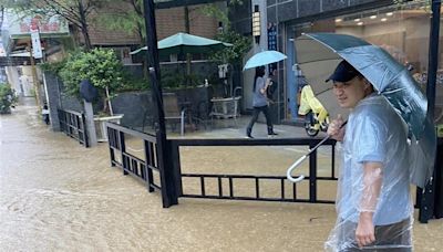 北市大安信義時雨量破百毫米 松仁路吳興街一度積淹水