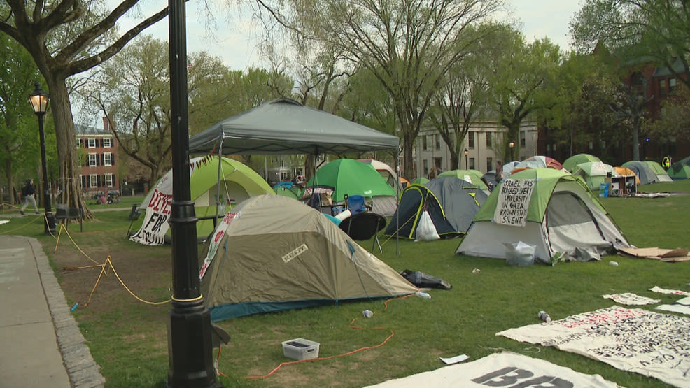 Brown University student encampment remains; councilor urges dismissal of charges