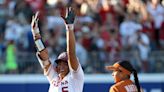 Oklahoma shows off power as Texas softball team drops Game 1 in WCWS championship series