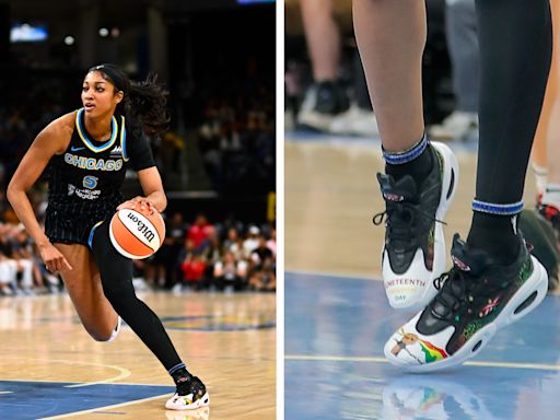 Angel Reese Wears Juneteenth-Themed Custom Reebok Solution Sneakers in Win Against Caitlin Clark