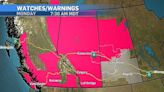 Heat warnings issued for most of Alberta with daytime highs 9 to 12 C above average