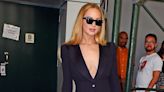 Jennifer Lawrence Puts an Ultra-Feminine Spin on the Skirt Suit While Out in NYC