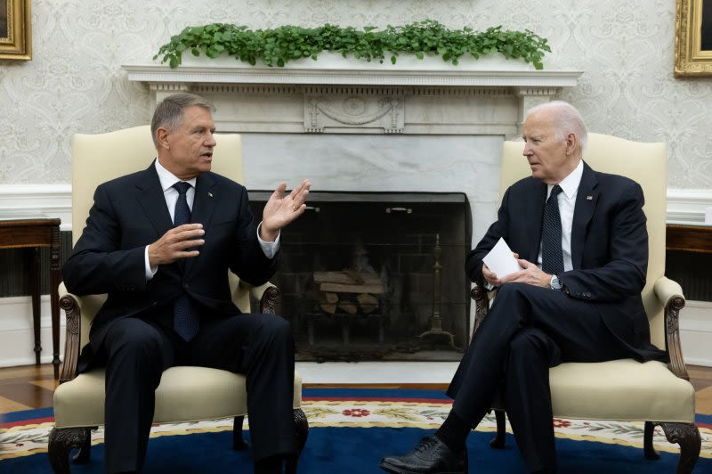 Biden, Romanian President Klaus Iohannis celebrate 20 years of NATO membership