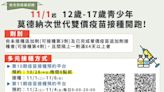 莫德納次世代疫苗放寬12歲以上民眾追加劑 新北今日開始預約 11/1起開打