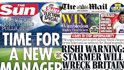 Which parties have UK newspapers endorsed for the general election?