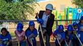 Harris Elementary community celebrates campus modernization groundbreaking
