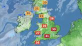 Thunderstorm warnings issued after 32C hottest day of the year today