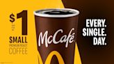McDonald’s Canada launches C$1 small McCafé coffee offer